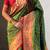 Woven bandhani paithani fusion silk saree