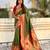 Woven bandhani paithani fusion silk saree