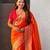 Woven bandhani paithani fusion silk saree