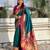 Woven bandhani paithani fusion silk saree