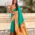 Woven bandhani paithani fusion silk saree