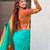 Woven bandhani paithani fusion silk saree