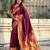 Woven bandhani paithani fusion silk saree