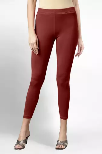 Super combed cotton elastane stretch cropped leggings with ultrasoft waistband