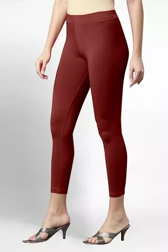 Super combed cotton elastane stretch cropped leggings with ultrasoft waistband