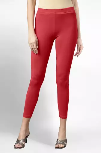 Super combed cotton elastane stretch cropped leggings with ultrasoft waistband