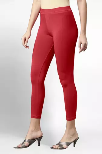 Super combed cotton elastane stretch cropped leggings with ultrasoft waistband