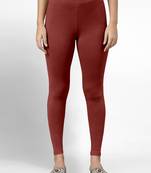 Super combed cotton elastane stretch ankle length leggings with ultrasoft waistband