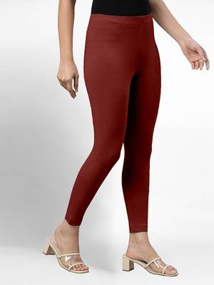 Trendmalls Super combed cotton elastane stretch ankle length leggings with ultrasoft waistband 3