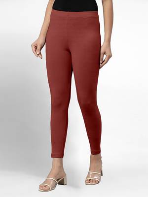 Trendmalls Super combed cotton elastane stretch ankle length leggings with ultrasoft waistband 4