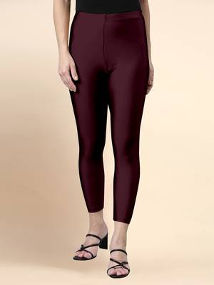 Trendmalls Microfiber elastane stretch soft cropped leggings with ultrasoft waistband 1