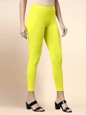 Trendmalls Microfiber elastane stretch soft cropped leggings with ultrasoft waistband 3