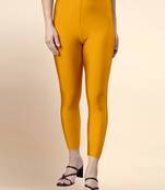 Trendmalls Microfiber elastane stretch soft cropped leggings with ultrasoft waistband