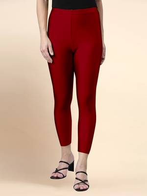 Trendmalls Microfiber elastane stretch soft cropped leggings with ultrasoft waistband 1