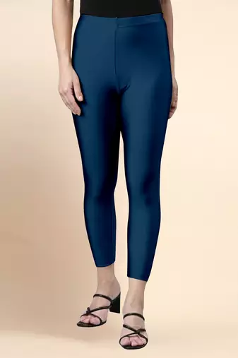 Trendmalls Microfiber elastane stretch soft cropped leggings with ultrasoft waistband