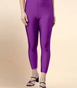 Microfiber elastane stretch soft cropped leggings with ultrasoft waistband