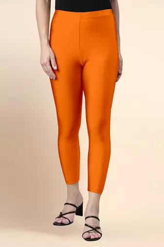 Microfiber elastane stretch soft cropped leggings with ultrasoft waistband