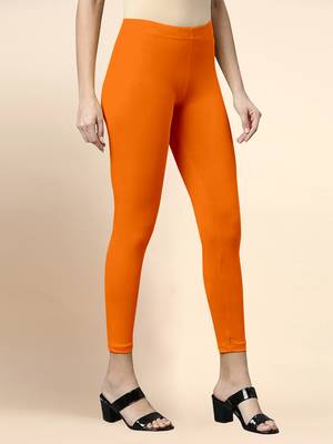 Trendmalls Microfiber elastane stretch soft cropped leggings with ultrasoft waistband 3