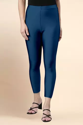 Microfiber elastane stretch soft cropped leggings with ultrasoft waistband