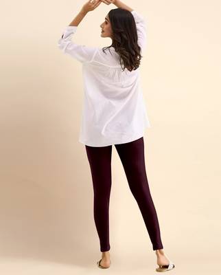 Trendmalls Microfiber elastane stretch soft ankle length leggings with ultrasoft waistband 2