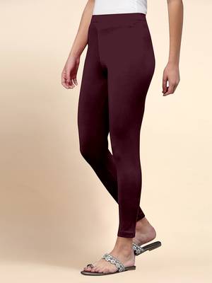 Trendmalls Microfiber elastane stretch soft ankle length leggings with ultrasoft waistband 3