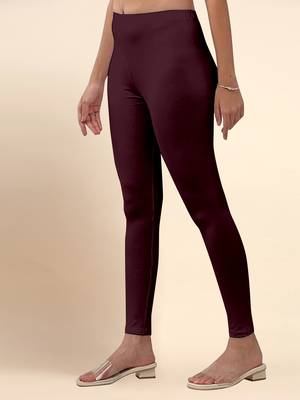Trendmalls Microfiber elastane stretch soft ankle length leggings with ultrasoft waistband 4