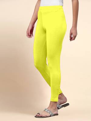 Trendmalls Microfiber elastane stretch soft ankle length leggings with ultrasoft waistband 3