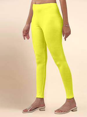 Trendmalls Microfiber elastane stretch soft ankle length leggings with ultrasoft waistband 4