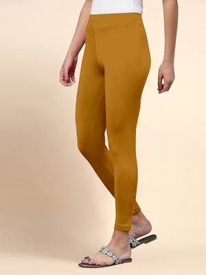 Trendmalls Microfiber elastane stretch soft ankle length leggings with ultrasoft waistband 3