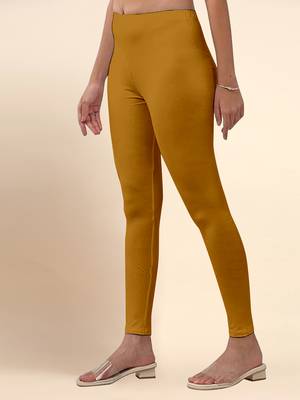 Trendmalls Microfiber elastane stretch soft ankle length leggings with ultrasoft waistband 4