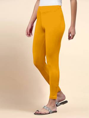 Trendmalls Microfiber elastane stretch soft ankle length leggings with ultrasoft waistband 3