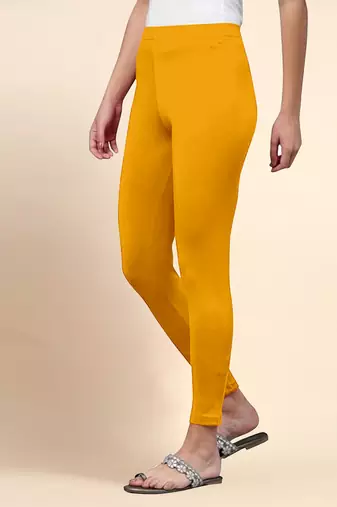 Trendmalls Microfiber elastane stretch soft ankle length leggings with ultrasoft waistband