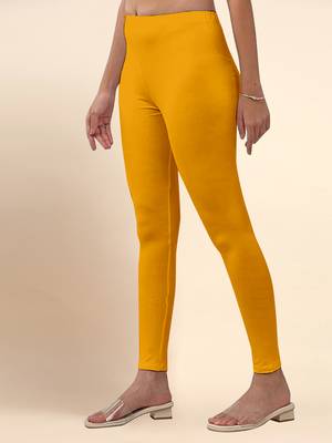 Trendmalls Microfiber elastane stretch soft ankle length leggings with ultrasoft waistband 4