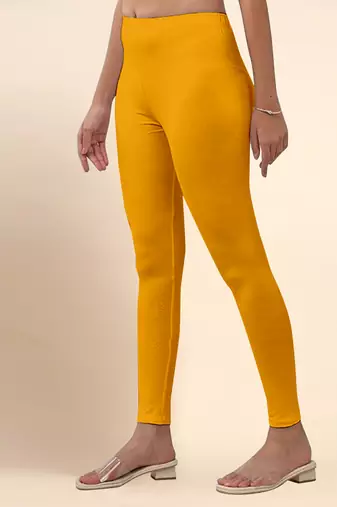 Trendmalls Microfiber elastane stretch soft ankle length leggings with ultrasoft waistband
