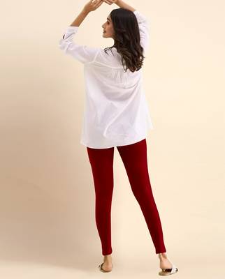 Trendmalls Microfiber elastane stretch soft ankle length leggings with ultrasoft waistband 2