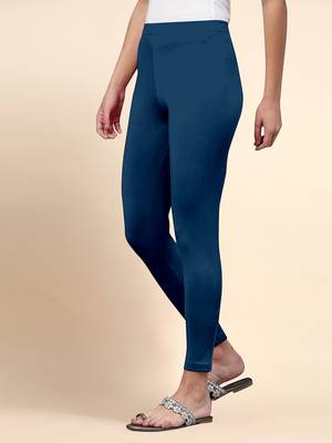 Trendmalls Microfiber elastane stretch soft ankle length leggings with ultrasoft waistband 3