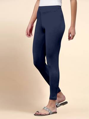 Trendmalls Microfiber elastane stretch soft ankle length leggings with ultrasoft waistband 3