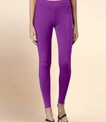 Microfiber elastane stretch soft ankle length leggings with ultrasoft waistband