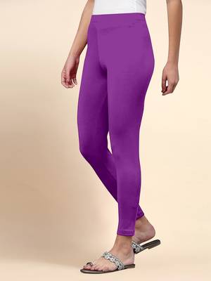 Trendmalls Microfiber elastane stretch soft ankle length leggings with ultrasoft waistband 3