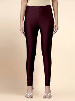 Trendmalls Microfiber elastane stretch soft churidar length leggings with ultrasoft waistband 1