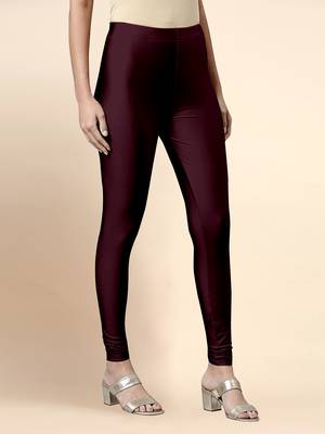 Trendmalls Microfiber elastane stretch soft churidar length leggings with ultrasoft waistband 4