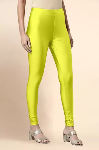 Microfiber elastane stretch soft churidar length leggings with ultrasoft waistband