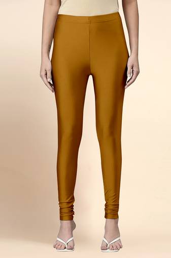 Microfiber elastane stretch soft churidar length leggings with ultrasoft waistband