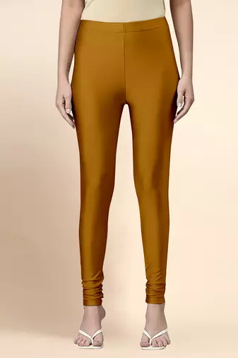 Trendmalls Microfiber elastane stretch soft churidar length leggings with ultrasoft waistband