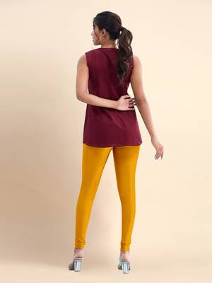 Trendmalls Microfiber elastane stretch soft churidar length leggings with ultrasoft waistband 2