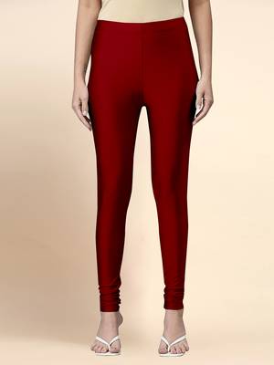 Trendmalls Microfiber elastane stretch soft churidar length leggings with ultrasoft waistband 1