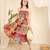 Women pink geometric print cotton flared strappy dress