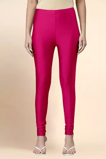 Microfiber elastane stretch soft churidar length leggings with ultrasoft waistband