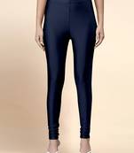 Microfiber elastane stretch soft churidar length leggings with ultrasoft waistband