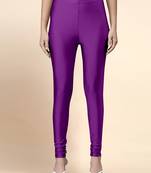 Microfiber elastane stretch soft churidar length leggings with ultrasoft waistband